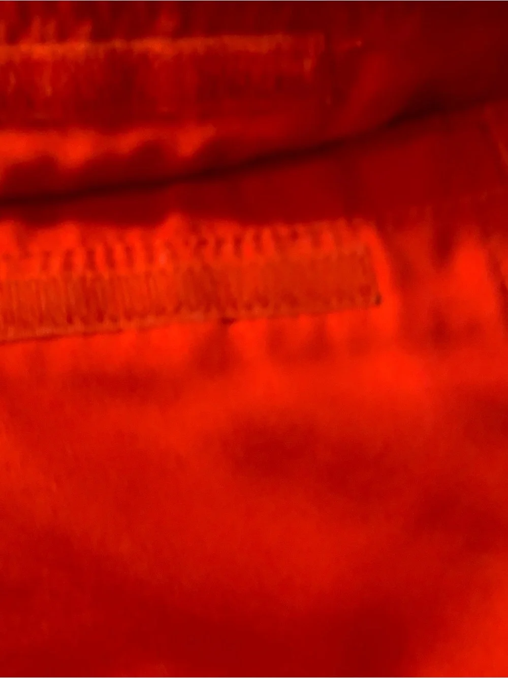 Hollister Men’s Red Swim Trunks with Blue Drawcord and Trim. SZ XL